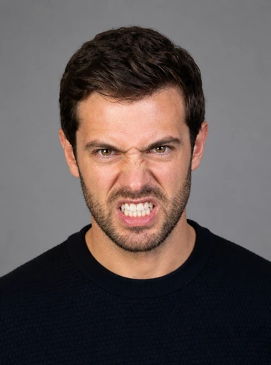 The same person, angry