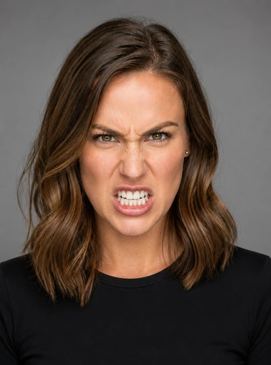 The same person, angry